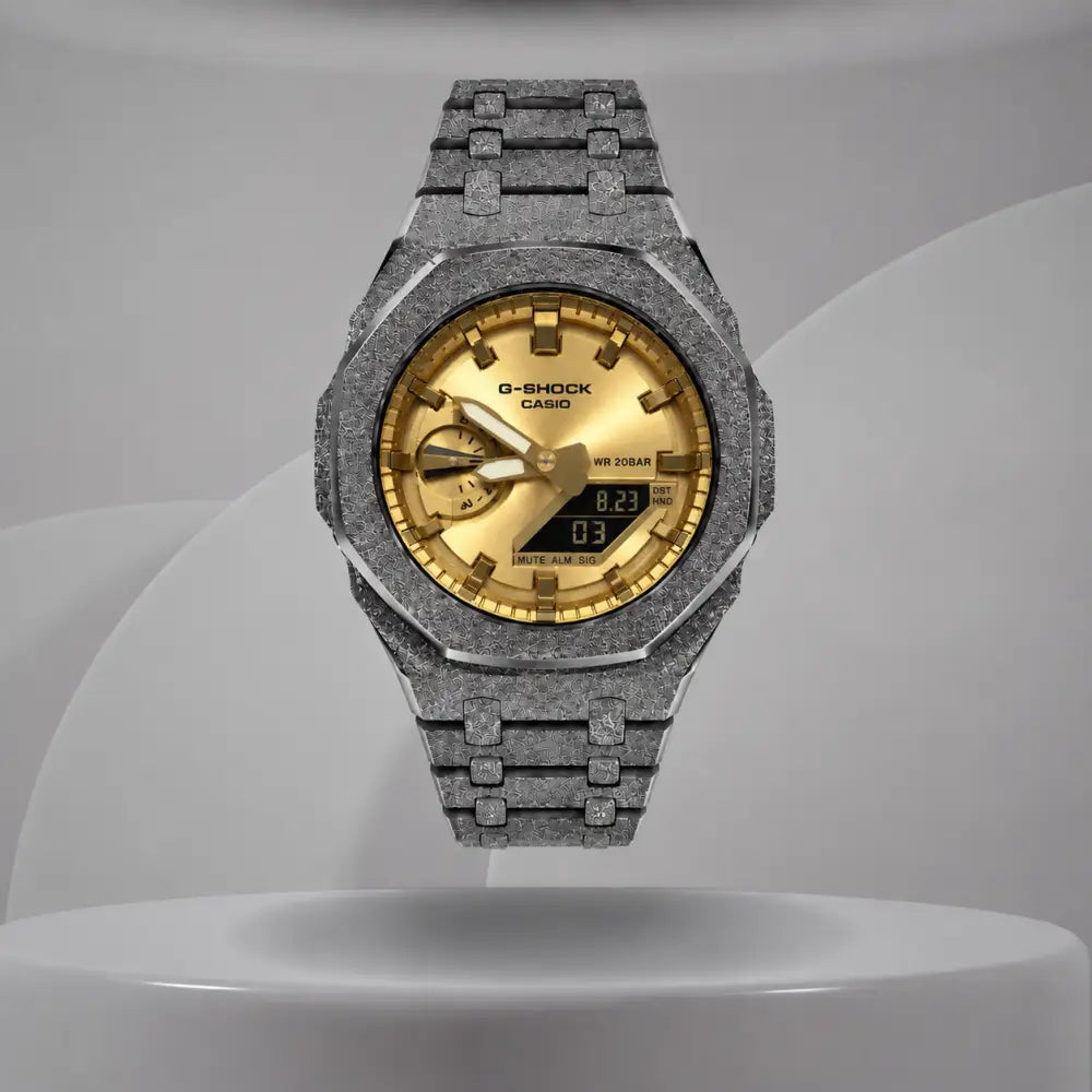 Montre CasiOak Custom – Full Gold Frosted - Mod G-Shock GA2100