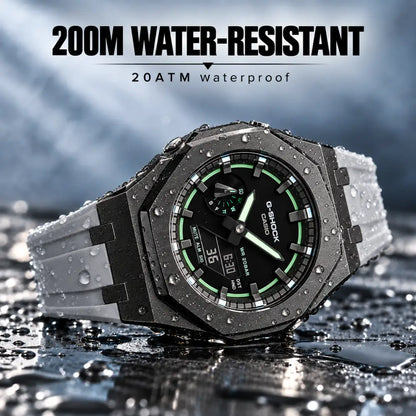 Casio G-Shock Mod Watch - Grey Green - GA-2100 Custom Casioak