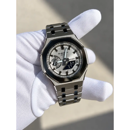 Montre CasiOak Custom – Metal Grey Mirror Polish - Mod G-Shock GA2100