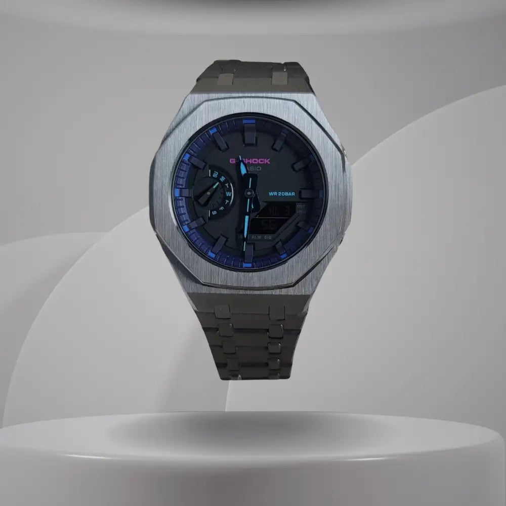 Montre CasiOak Custom – Metal Purple Steel - Mod G-Shock GA2100
