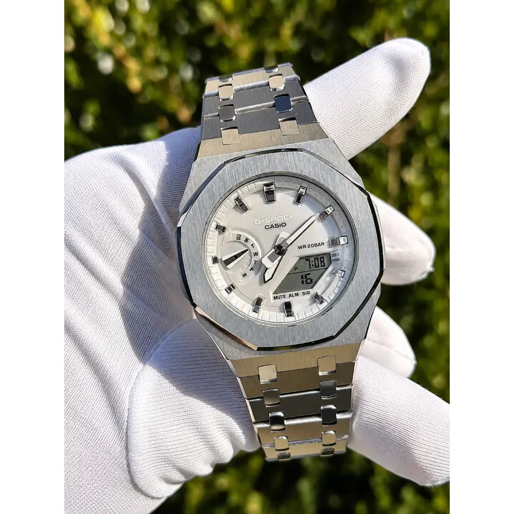 Casio G-Shock GMA2100 – Metal Silver | Custom Casioak