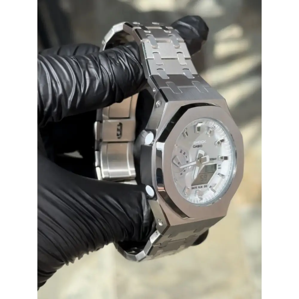 Montre CasiOak Custom – Metal Silver - Mod G-Shock GMAS2100