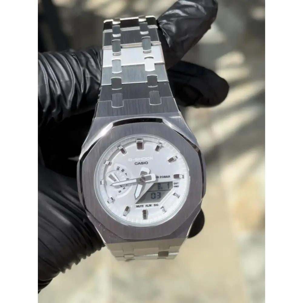 Montre CasiOak Custom – Metal Silver - Mod G-Shock GMAS2100