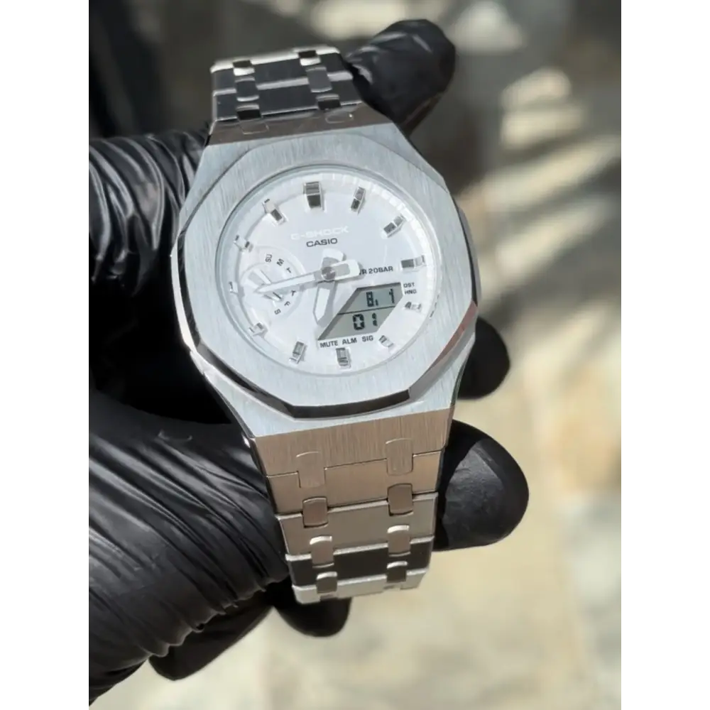 Montre CasiOak Custom – Metal Silver - Mod G-Shock GMAS2100