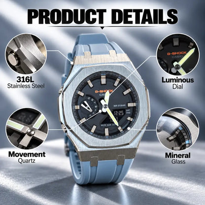 CasiOak Custom Watch – Nardo Grey - G-Shock GA2100 Mod