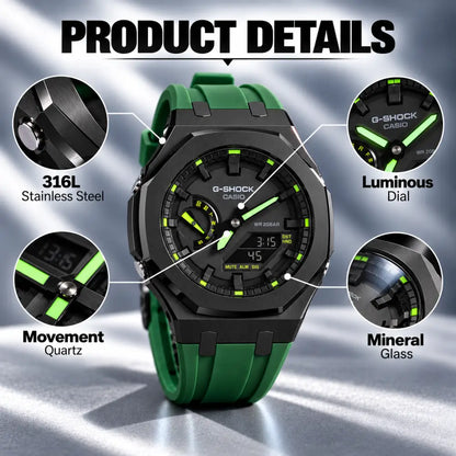 Casio G-Shock Mod Watch - Royal Green - GA-2100 Custom Casioak