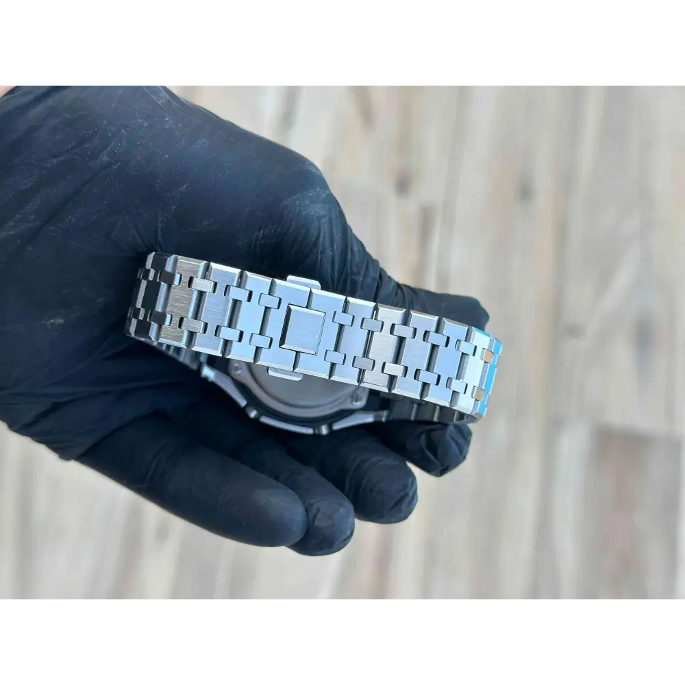 Casio G-Shock Mod Watch - Silver Blue - GA-2100 Custom Casioak - ChronoCustom