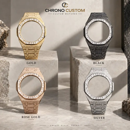 Montre CasiOak Custom – Bracelet Frosted diamond bezel - Mod G-Shock GA2100