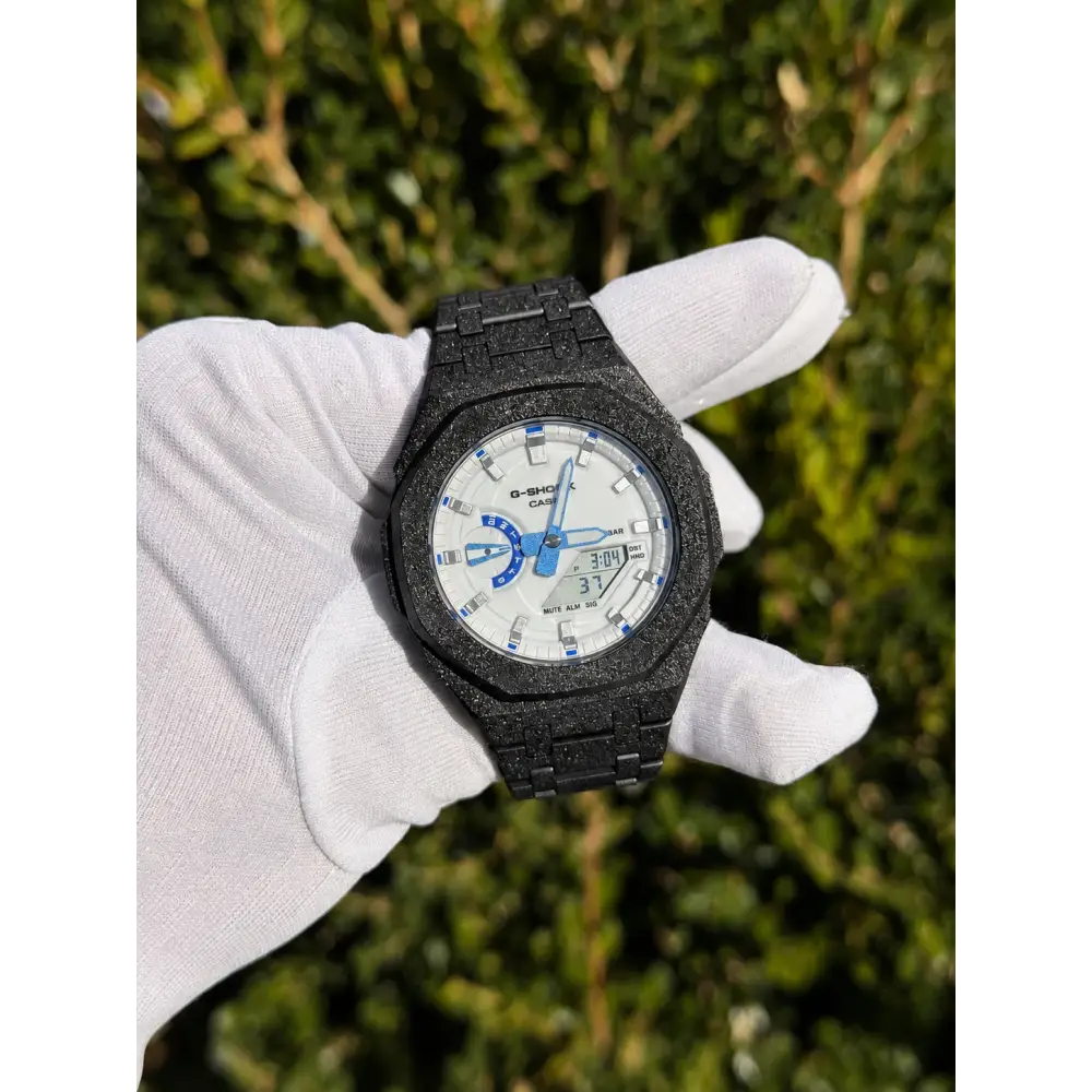 Montre CasiOak Custom – Silver Luminous Frosted - Mod G-Shock GA2100