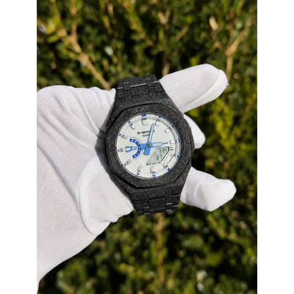 Montre CasiOak Custom – Silver Luminous Frosted - Mod G-Shock GA2100