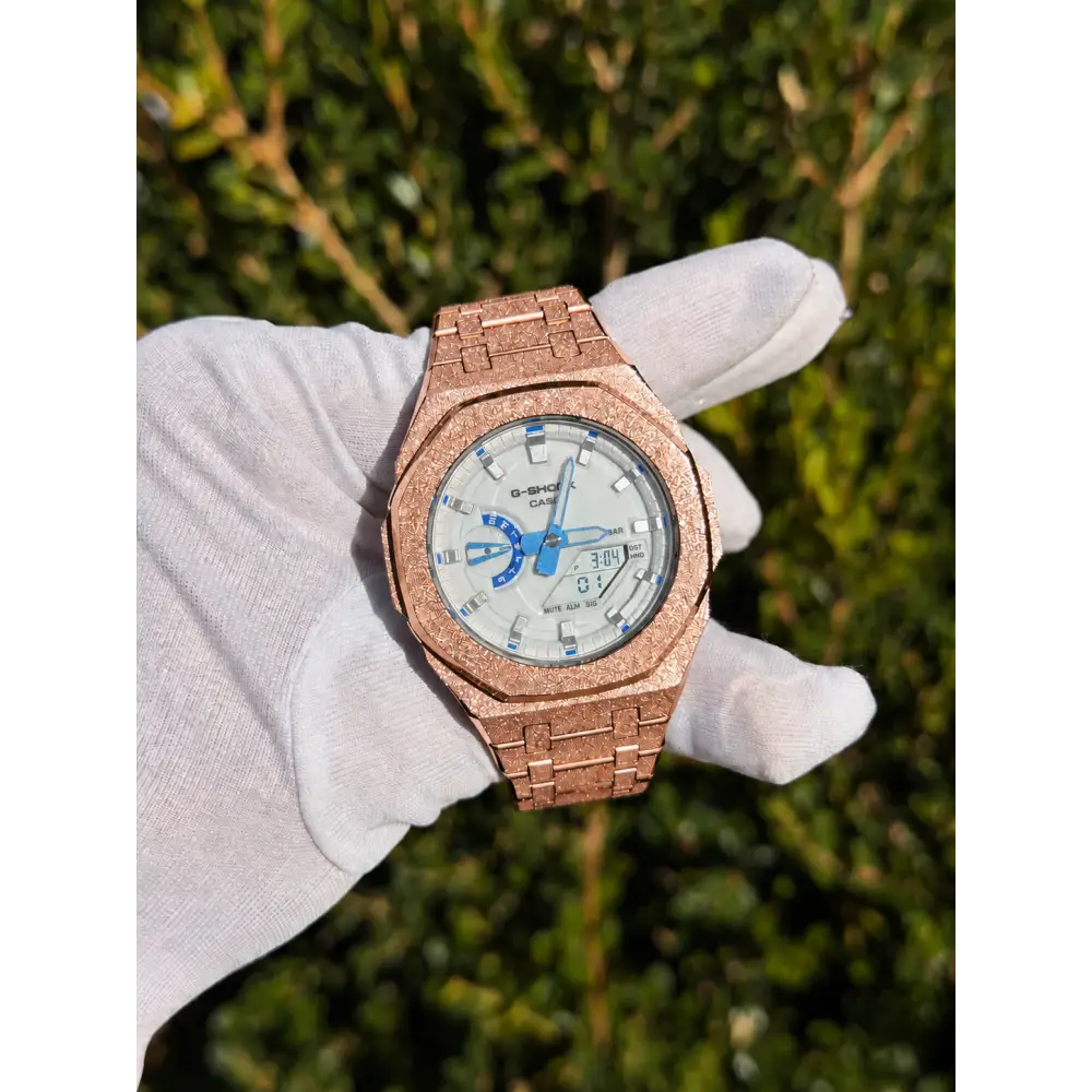 Montre CasiOak Custom – Silver Luminous Frosted - Mod G-Shock GA2100