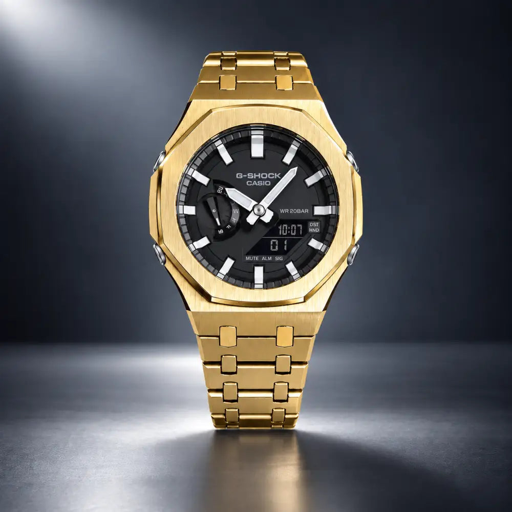 Casio G-Shock Mod Watch - Silver White - GA-2100 Custom Casioak
