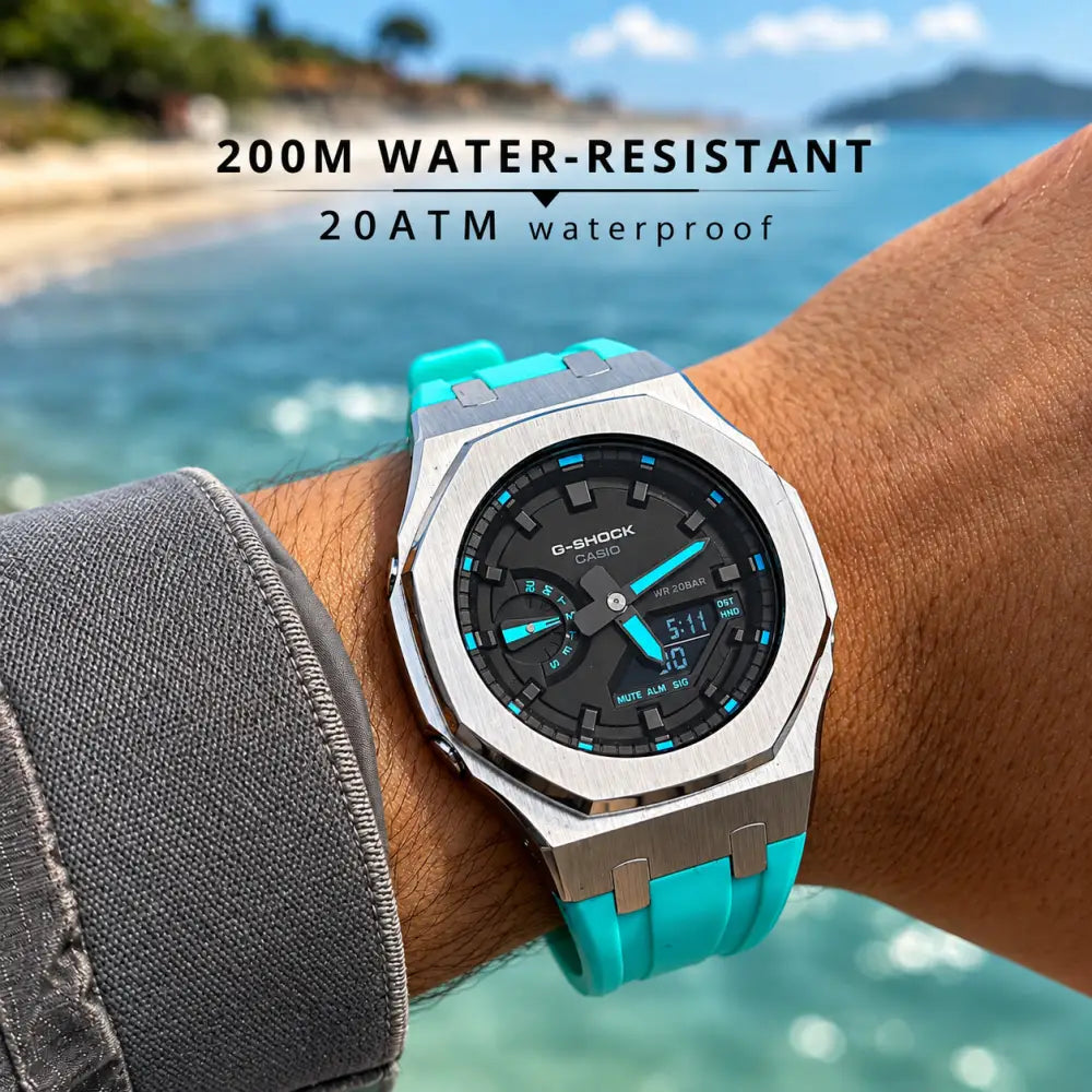 Casio G-Shock Mod Watch - Sky Blue - GA-2100 Custom Casioak