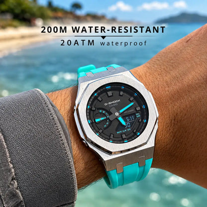 Casio G-Shock Mod Watch - Sky Blue - GA-2100 Custom Casioak
