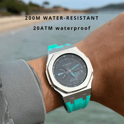 Casio G-Shock Mod Watch - Sky Blue - GA-2100 Custom Casioak