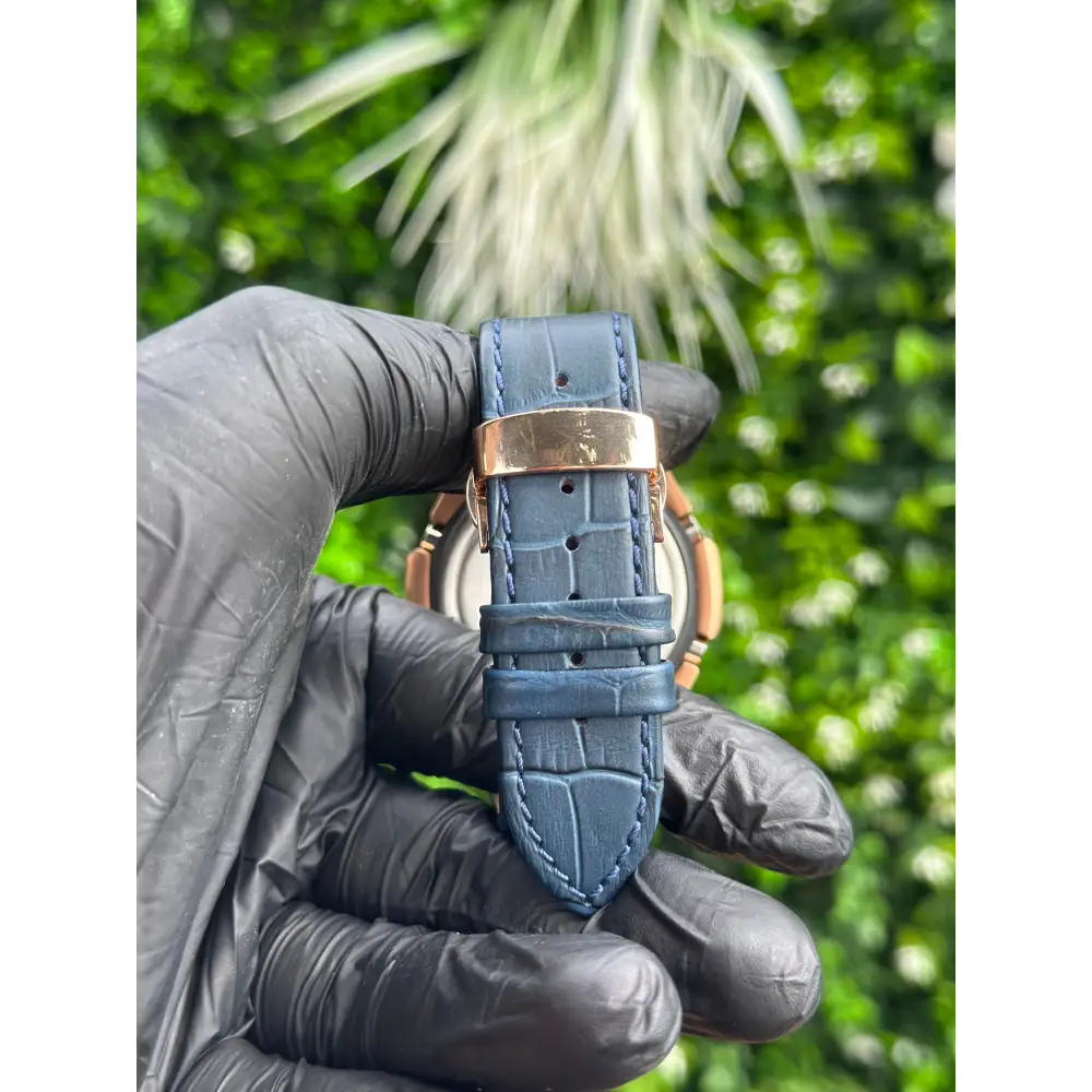 Montre Casionaut Custom – White Blue Alligator Leather - Mod G-Shock GA2100