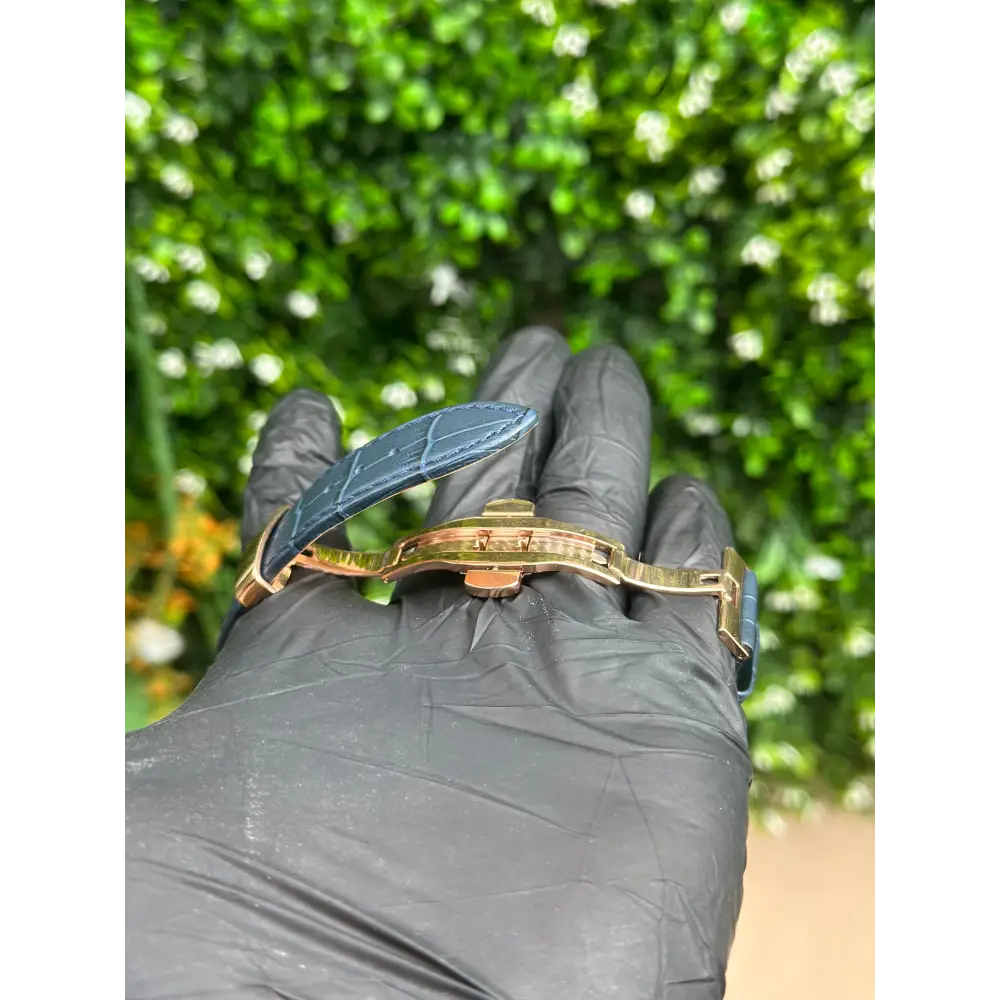 Montre Casionaut Custom – White Blue Alligator Leather - Mod G-Shock GA2100