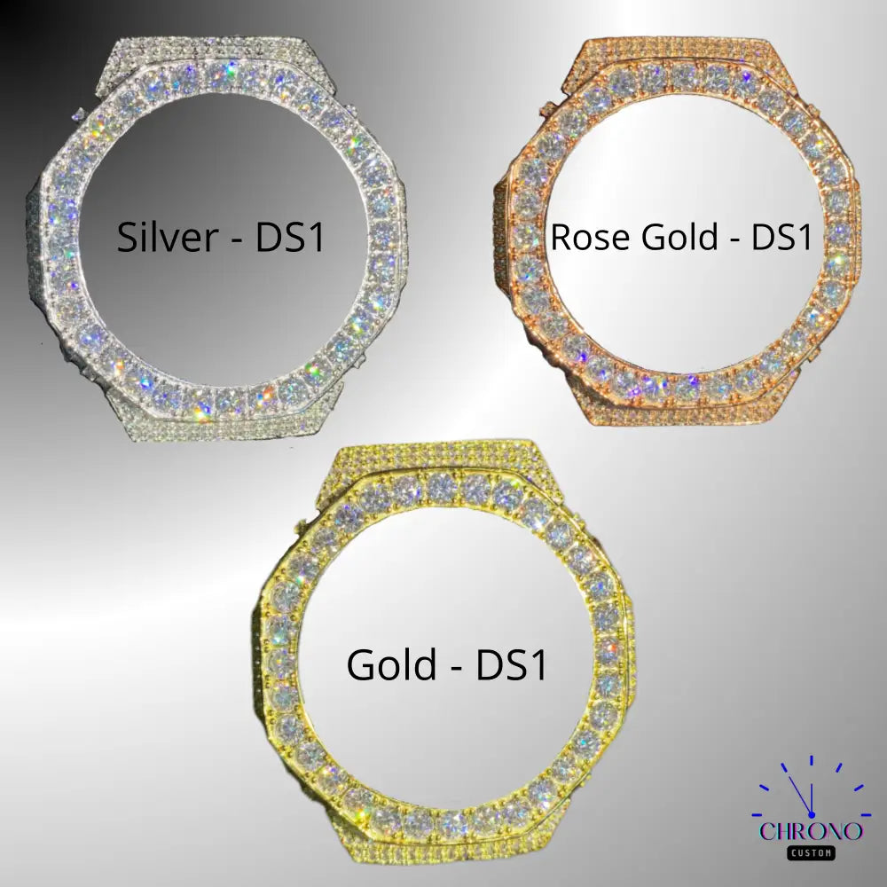 Montre G-Shock Custom Hip Hop – Moissanite 925 Full Silver IcedOut - Luxury Mod GA2100