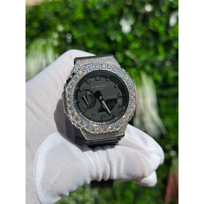 Montre G-Shock Custom Hip Hop – Moissanite 925 Silver IcedOut - Luxury Mod GA2100