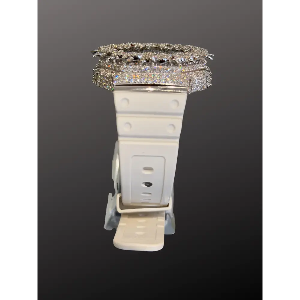 Moissanite Iced-Out G Shock GA-2100 – 925 Silver Bezel Thorn – Custom Luxury Watch | Hip Hop Style | Diamond Tester Pass