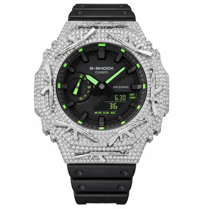Montre G-Shock Custom Hip Hop – Moissanite AK Gun Iced Out - Luxury Mod GA2100