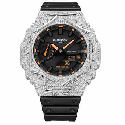 Montre G-Shock Custom Hip Hop – Moissanite AK Gun Iced Out - Luxury Mod GA2100