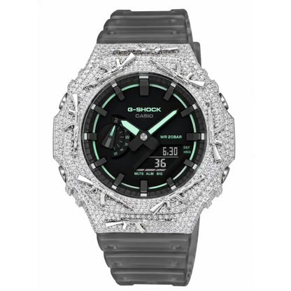 Montre G-Shock Custom Hip Hop – Moissanite AK Gun Iced Out - Luxury Mod GA2100