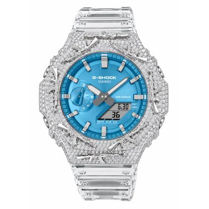 Montre G-Shock Custom Hip Hop – Moissanite AK Gun Iced Out - Luxury Mod GA2100
