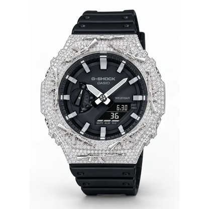 Montre G-Shock Custom Hip Hop – Moissanite AK Gun Iced Out - Luxury Mod GA2100
