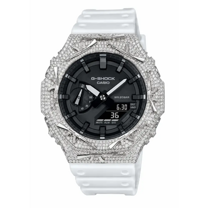 Montre G-Shock Custom Hip Hop – Moissanite AK Gun Iced Out - Luxury Mod GA2100