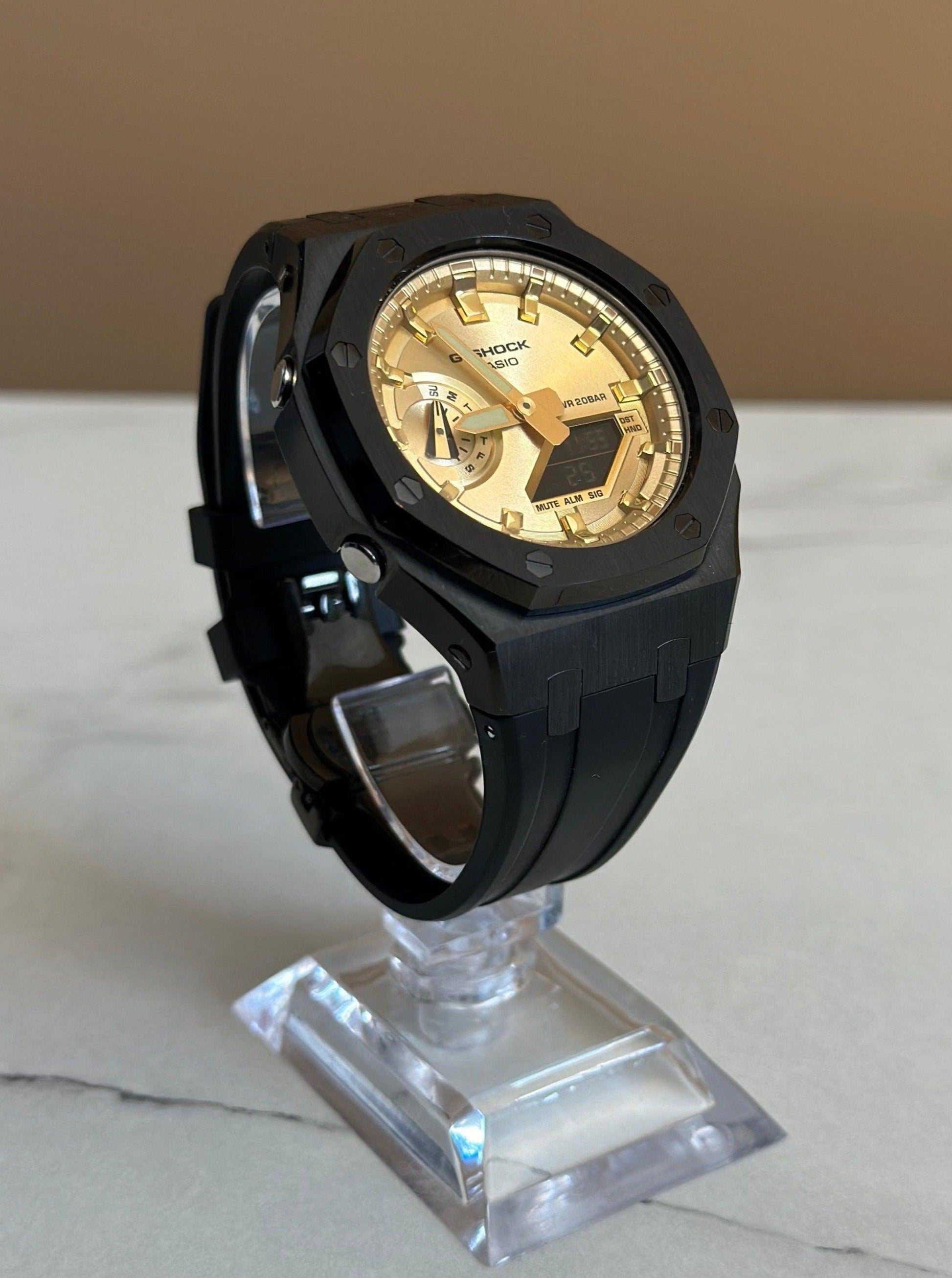 Montre CasiOak Custom - Black Gold - ChronoCustom